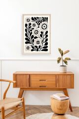 Çiçek Ahşap Çerçeveli Tablo 17 x 23