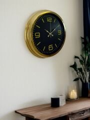 Zentime 40 Cm Gold Lüks Duvar Saati