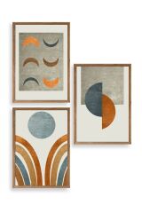 Soyut Ahşap Çerçeveli Tablo 17 x 23