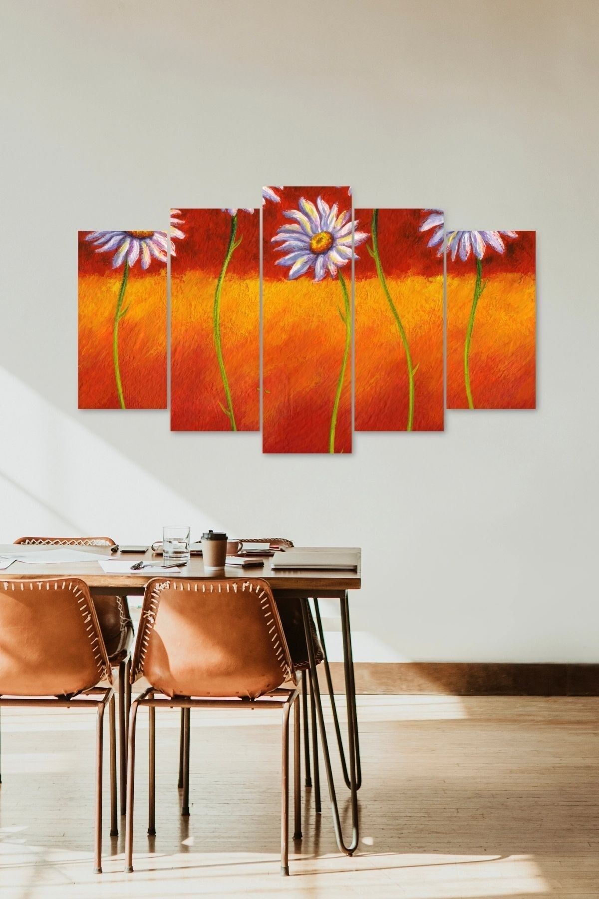 Papatya 5 Parçalı Mdf Tablo 60 x 100