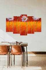 Papatya 5 Parçalı Mdf Tablo 60 x 100