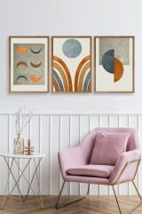 Soyut Ahşap Çerçeveli Tablo 17 x 23