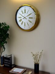 Zentime 40 Cm Gold Lüks Duvar Saati