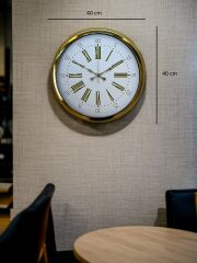 Zentime 40 Cm Gold Lüks Duvar Saati