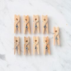 Loren 10 lu Natural Mini Ahşap Mandal