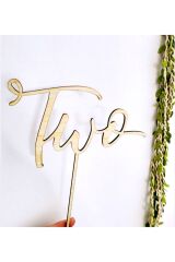 Ahşap Two Pasta Süsü