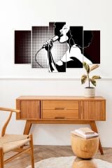 Kadın Şarkı 5 Parçalı Mdf Tablo 60 x 100