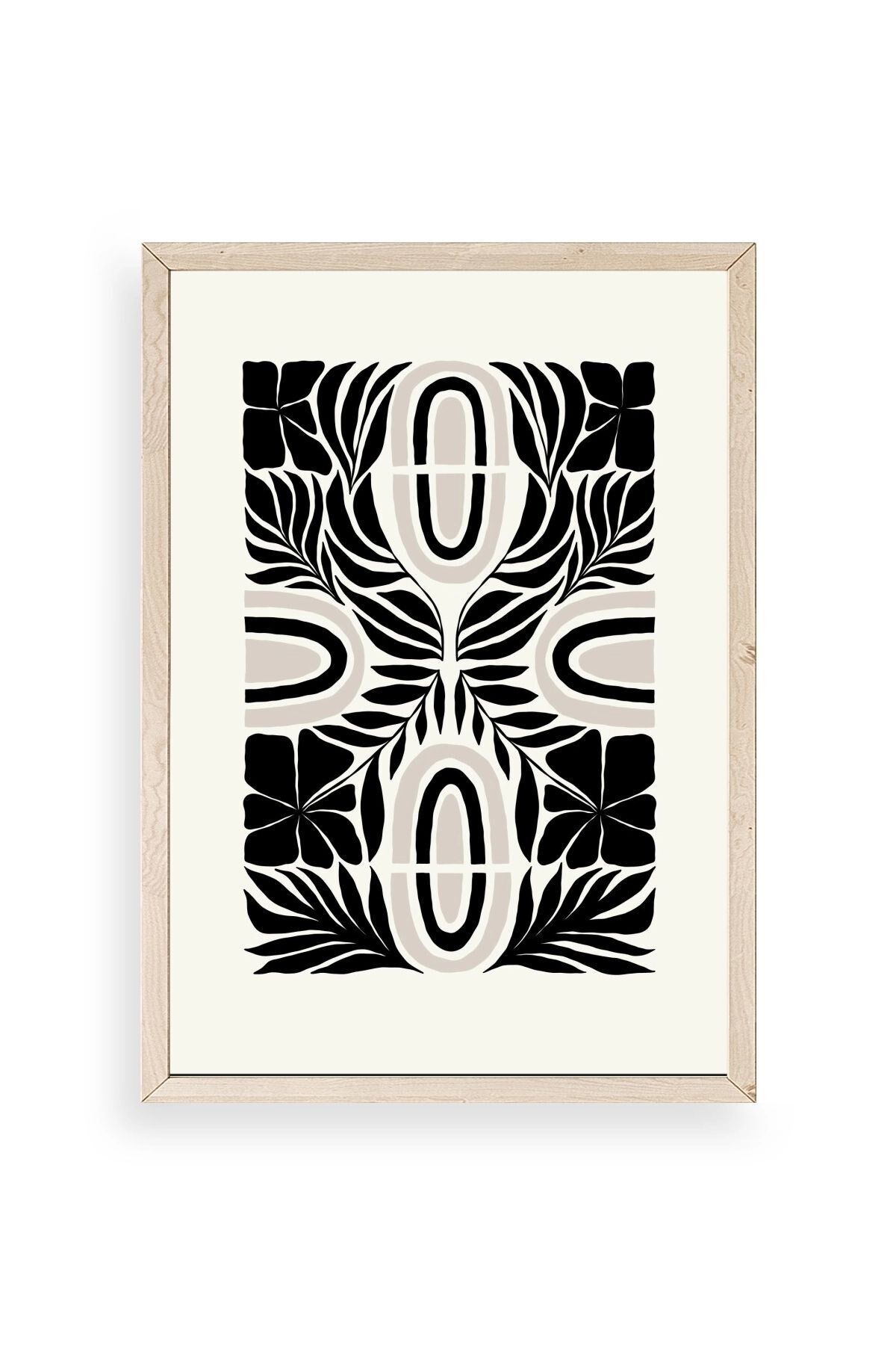 Soyut Ahşap Çerçeveli Tablo 50 x 70