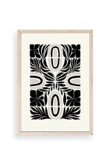 Soyut Ahşap Çerçeveli Tablo 50 x 70