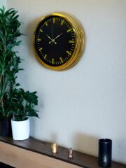 Zentime 40 Cm Gold Lüks Duvar Saati