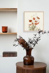 Çiçek Ahşap Çerçeveli Tablo 50 x 50