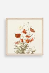 Çiçek Ahşap Çerçeveli Tablo 23 x 23