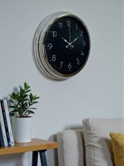 Zentime 40 Cm Krom Şık Duvar Saati