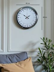 Zentime 40 Cm Krom Şık Alışılmışın Dışında Duvar Saati