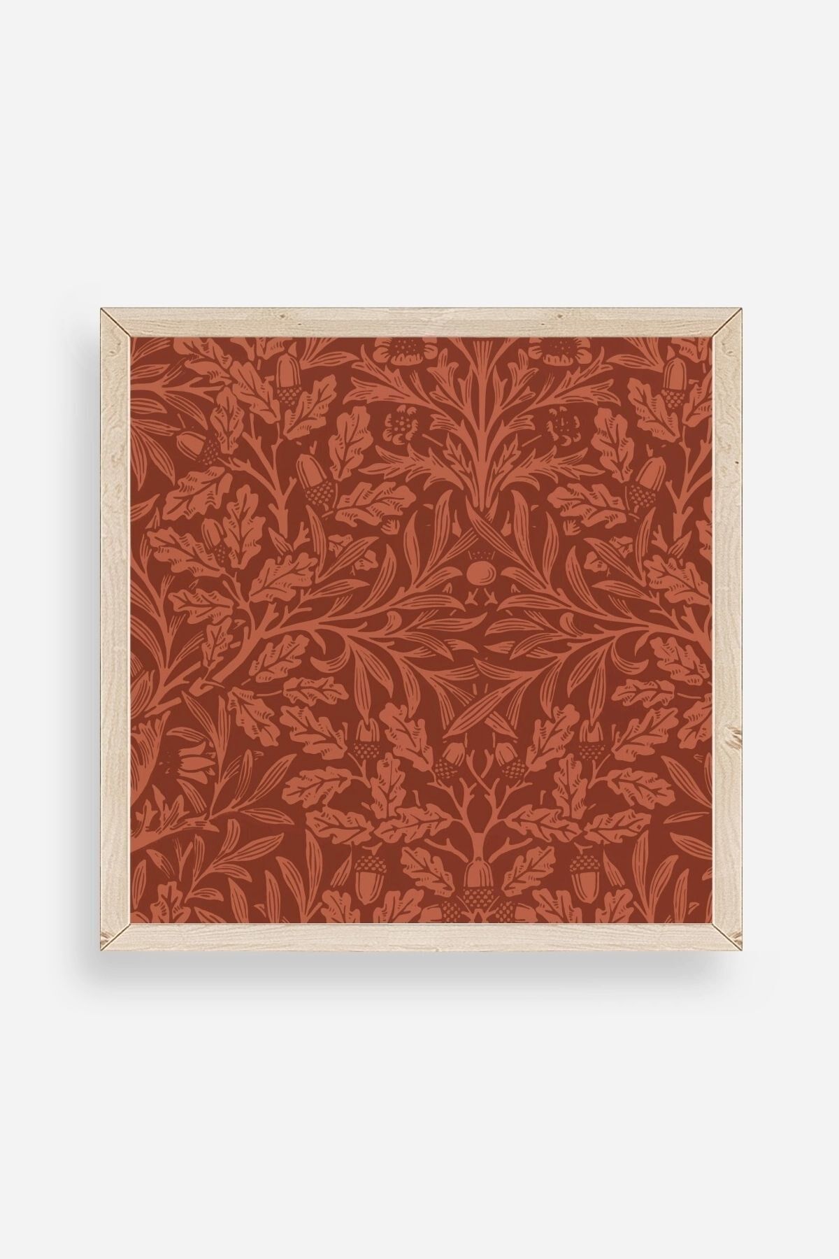 Yaprak Ahşap Çerçeveli Tablo 50 x 50