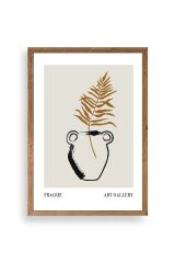 Vazo Ahşap Çerçeveli Tablo 17 x 23