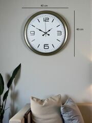 Zentime 40 Cm Metal Eskitme Vintage Duvar Saati