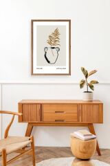 Vazo Ahşap Çerçeveli Tablo 23 x 30