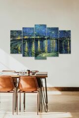 Deniz Manzara 5 Parçalı Mdf Tablo 60 x 100