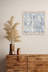 Yaprak Ahşap Çerçeveli Tablo 42 x 42