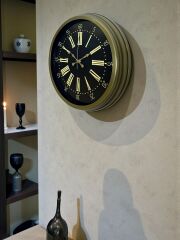 Zentime 40 Cm Metal Antik Roma Eskitme Duvar Saati