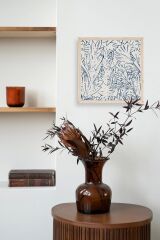 Yaprak Ahşap Çerçeveli Tablo 50 x 50