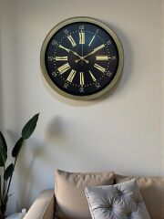 Zentime 40 Cm Metal Antik Roma Eskitme Duvar Saati