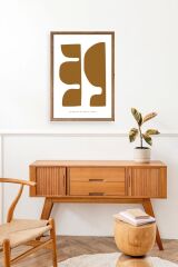 Soyut Ahşap Çerçeveli Tablo 30 x 42