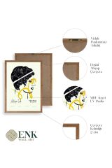 Soyut Üçlü Ahşap Çerçeveli Tablo 50 x 70