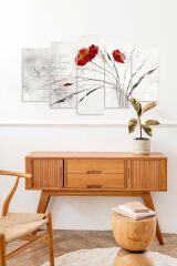 Çiçekler 5 Parçalı Mdf Tablo 60 x 100