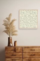 Yaprak Ahşap Çerçeveli Tablo 42 x 42