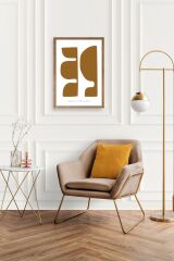 Soyut Ahşap Çerçeveli Tablo 50 x 70