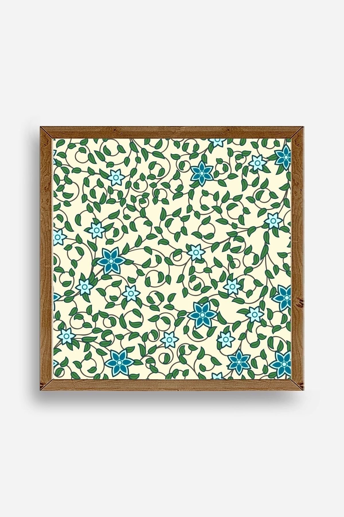 Çiçek Ahşap Çerçeveli Tablo 23 x 23