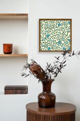 Çiçek Ahşap Çerçeveli Tablo 23 x 23