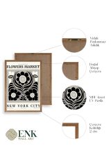 Çiçek Ahşap Çerçeveli Tablo 50 x 70