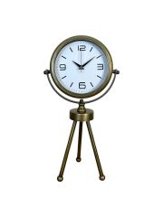 Zentime Eskitme Vintage Üç Ayaklı Masa Saati