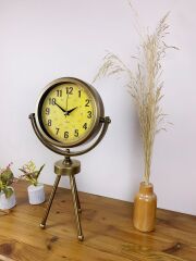 Zentime Eskitme Vintage Üç Ayaklı Masa Saati