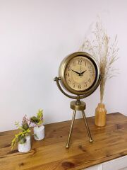 Zentime Eskitme Vintage Üç Ayaklı Masa Saati