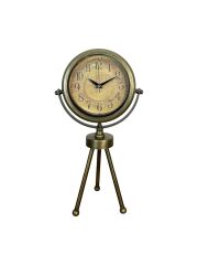 Zentime Eskitme Vintage Üç Ayaklı Masa Saati