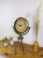 Zentime Eskitme Vintage Üç Ayaklı Masa Saati