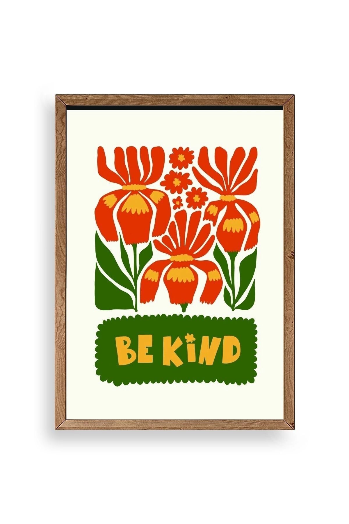 Motto Ahşap Çerçeveli Tablo 30 x 42