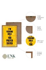 Motto Ahşap Çerçeveli Tablo 30 x 42