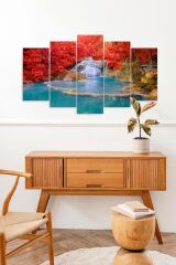 Deniz Manzara 5 Parçalı Mdf Tablo 60 x 100