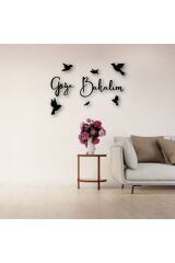 Göğe Bakalım Yazlı Ahşap Duvar Tablo