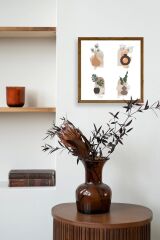 Çiçek Ahşap Çerçeveli Tablo 50 x 50