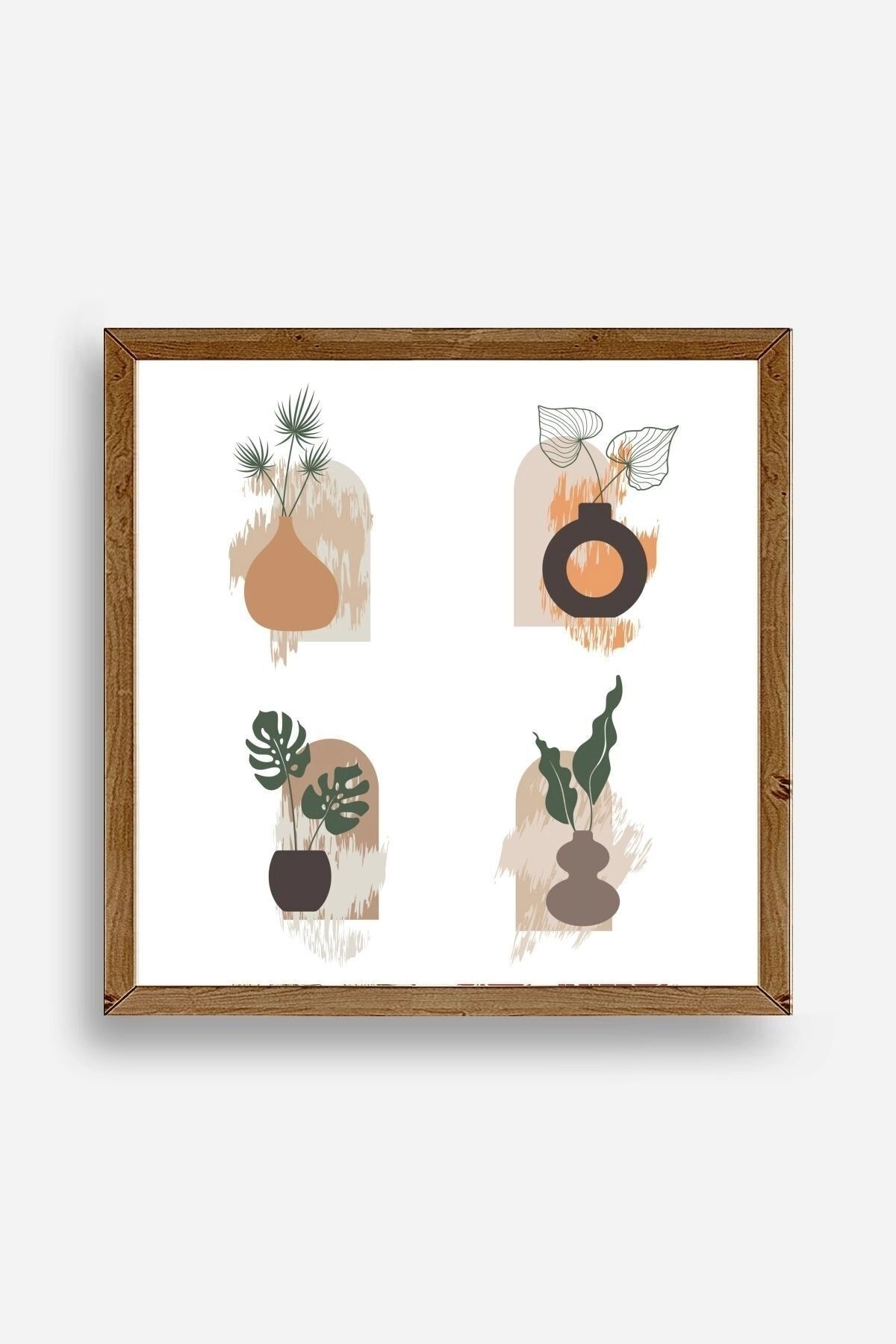 Çiçek Ahşap Çerçeveli Tablo 42 x 42