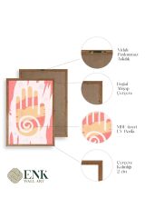 Düşündüren Şekiller Üçlü Ahşap Çerçeveli Tablo 50 x 70