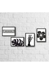 4 Parça Çerçeve Görünümlü Ahşap Tablo