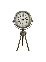 Zentime Eskitme Vintage Üç Ayaklı Masa Saati