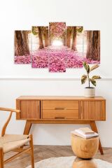 Çiçekler 5 Parçalı Mdf Tablo 60 x 100